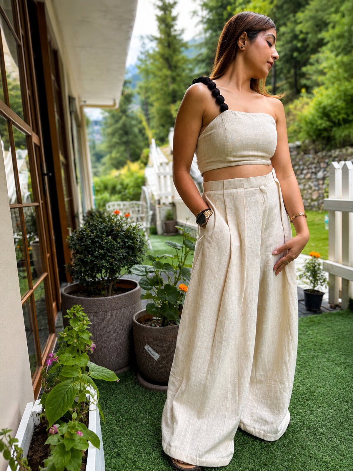 Beige Cotton Khadi Co-ord Set – Effortless Luxury